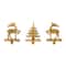 Glitzhome® Christmas Resin Tree and Reindeer Stocking Holder Set